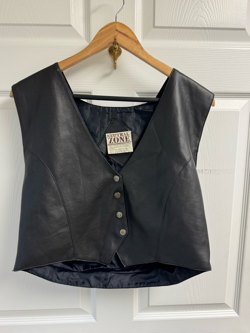 Women’s Black Polyurethane Vest L
